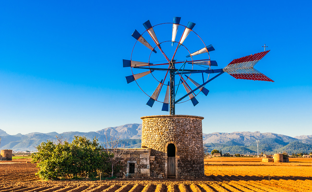 Traditionelle Windmhle auf Mallorca