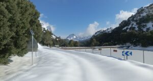 Schnee im Tramuntana Gebirge